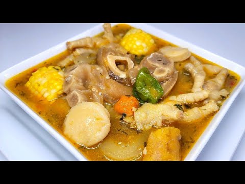 chicken foot & cow foot soup | recipe guyanese style #chickenfootsoup