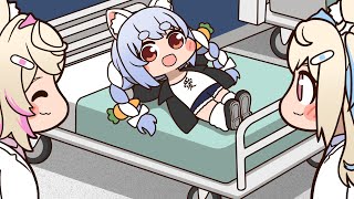 【手描き】ぺこらVSフワモコ【兎田ぺこら/Fuwawa/Mococo/白上フブキ/ホロライブ切り抜き/切り抜き漫画】