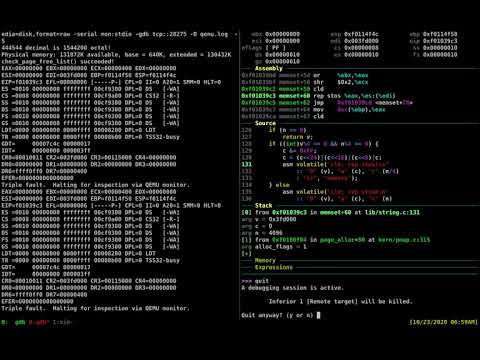 CS 444/544 Tutorial 6-2: Using GDB to resolve a TRIPLE FAULT!