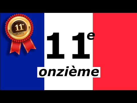 🇫🇷 French Ordinal Numbers 11th-20th - Les nombres Ordinaux en Français 11e-20e 🇫🇷