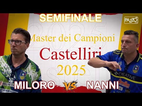 Semifinale spettacolare! Miloro – Nanni al Master dei Campioni di Frosinone 2025 | Bocce Raffa