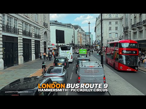 London Bus Ride from West London to the Heart of the City | London Streets | Bus 9 Route in 4K HDR