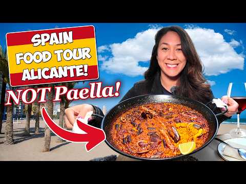 SPANISH FOOD TOUR in Alicante, Spain! (Tapas, Street Food, Not Paella, Beach Snacks & More!)