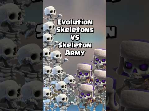 Evolution Skeletons Vs Skeleton Army Who Will Win? #clashroyale #shorts