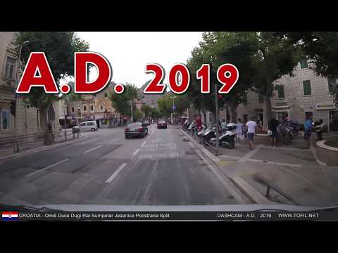 1030 CROATIA - Omiš Duće Dugi Rat Sumpetar Jesenice Podstrana Split DASHCAM 2019 WWW.TOFIL.NET