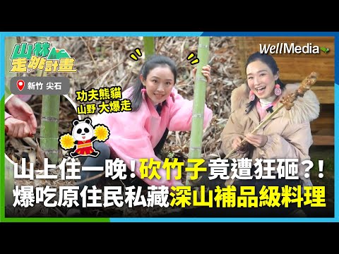 挑戰山野生活！體驗上山砍竹子，劇情大爆走竟慘遭狂砸？！新竹尖石鄉山上住一晚，深山才吃的到超補私房「寶藏料理」原汁原味炸裂上桌【山林走跳計畫】EP6 (Part4)