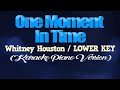 ONE MOMENT IN TIME - Whitney Houston/LOWER KEY (KARAOKE PIANO VERSION)