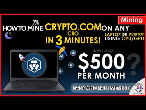 1st YouTube video about how to mine cro token