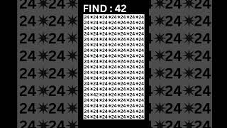 Observation Brain Test: Are You One of the 5% Who Can Spot 42 in 10 Secs#shortsfeed #shorts#viral