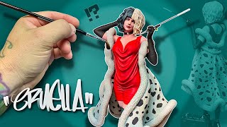 How To Paint 3D Printed Model - Cruella De Vil