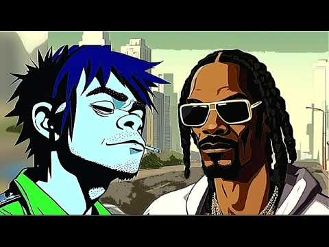 Gorillaz feat Snoop Dogg - Green is Good, Lyrics incl-Art by pDVe 💯 🙏 #gorillaz #snoopdogg #gta #420