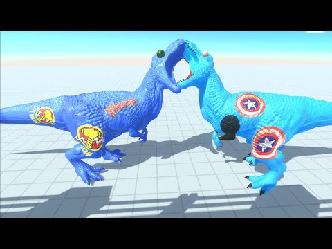 THOR T REX ISLAND DEATH RUN - Animal Revolt Battle Simulator
