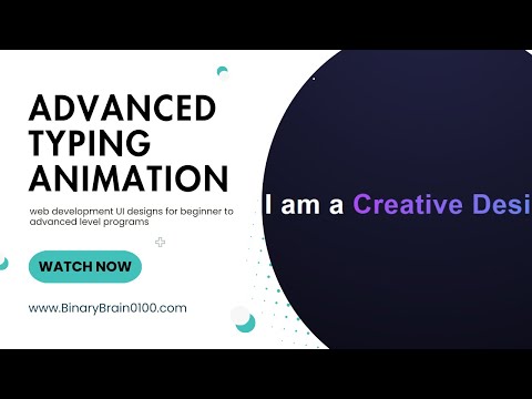 Advanced Typing Text Animation Using Html Css Javascript Web Development Tutorial For Beginners