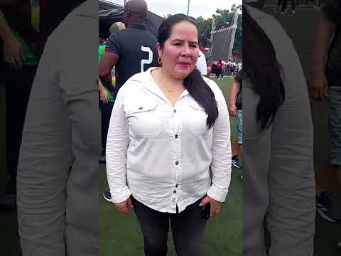 Maria Solana alcaldesa de Mutiscua en la Ceremonia inaugural de la "Copa Norte, Territorio de Paz"
