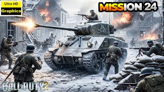 Into Germany! CoD 2 'Bergstein' Mission 24 Gameplay (Clearing the Town & Securing the Church)