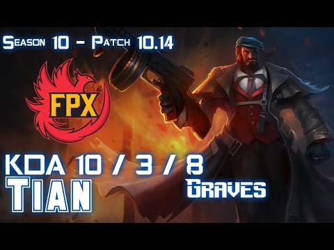 FPX Tian GRAVES vs NOCTURNE Jungle - Patch 10.14 KR Ranked