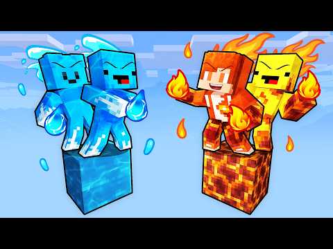 JJ vs Mikey: ELEMENTAL ONE BLOCK BATTLE in Minecraft...