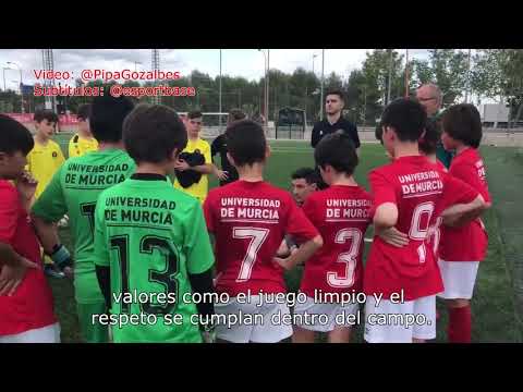 Esportbase - Discurso del árbitro Javier Martínez Noguera a equipos Alevines en Murcia (subtitulado)