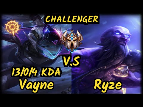 G2 Perkz (VAYNE) vs RYZE - 13/0/4 KDA BOTTOM ADC CHALLENGER GAMEPLAY - EUW