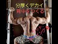 デットロー‼️分厚くデカイ背中をつくる!