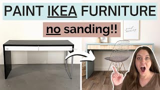 Painting IKEA Furniture | 🙅‍♀️ NO Sanding Required! | Laminate, Wood, Metal, Plastic