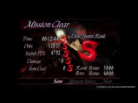 Devil May Cry 3 HD Mission 5 DMD SS Rank - Agni & Rudra