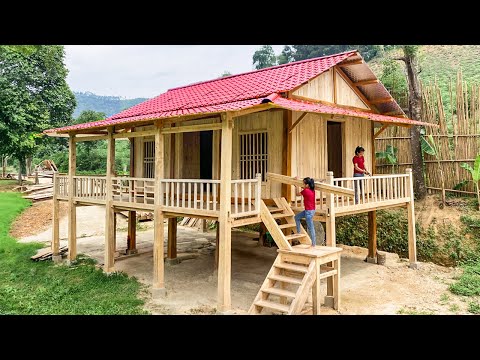 Loading 80% House: 300 Days Alone Girl Build A Wooden House, Start To Finish (FULL BUILD)