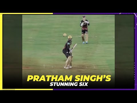 Pratham Singh hitting six | Knights In Action | KKR IPL 2022