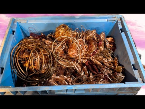 Massive amount of copper wire melt and big ingots - asmr - 10kg devil forge