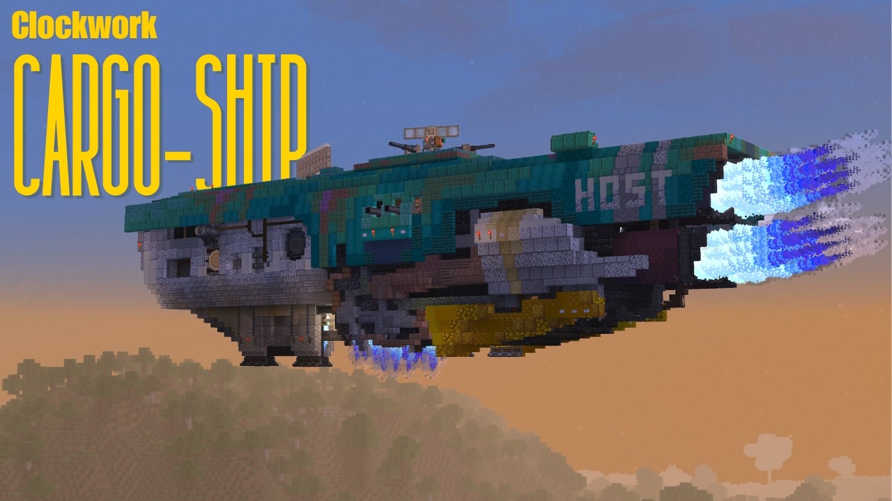 Working FLYING Cargo Ship With Create Mod: The Host