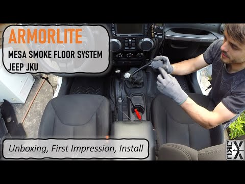 Armorlite Mesa Smoke Floor System Unboxing, First Look, & Install - JEEP JKU