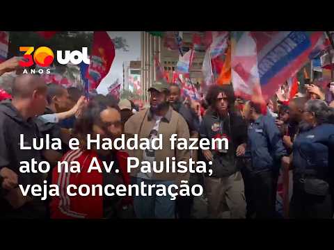 Avenida Paulista concentra apoiadores de Lula e Haddad para ato na véspera do 1º turno