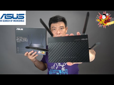 Wired black asus rt ac59u dual band wifi router, for interne...