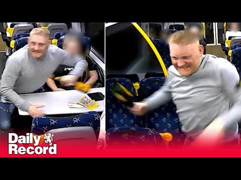 Crazed thug who used Buckfast bottle in frenzied murder bid on Glasgow train is jailed