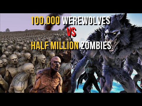 500.000 Zombies vs 100.000 Werewolves - Ultimate Epic Battle Simulator 2 | UEBS 2