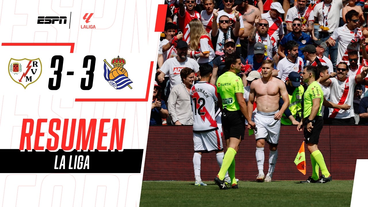 CON UN GOL DE ALEMAO EN EL 99', EL RAYO SALVÓ UN PUNTO EN CASA | Rayo V. 3-3 R. Sociedad | RESUMEN