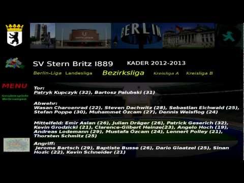 SV Stern Britz I889 Kader 2012-2013 Bezirksliga 1. Abteilung