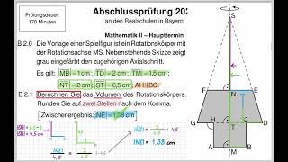 Abschlussprüfung Mathematik 2024 B 2.1 II Lösung