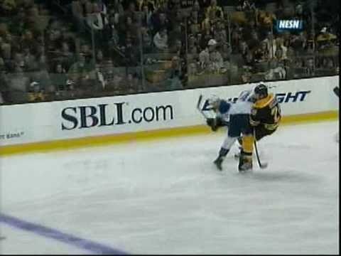 David Backes nails Mark Recchi