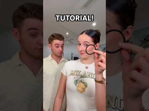 CAN YOU DO IT? 😳🤔🤣 VIRAL TIKTOK HAIR TIE TRICK TUTORIAL? 👀 #shorts #viral #trend #tutorial
