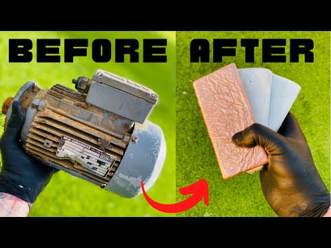 Motor Melt Down - Trash To Treasure - ASMR Metal Melting - BigStackD Copper Aluminum Casting