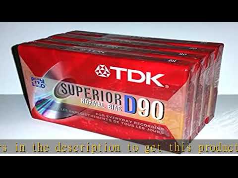 TDK Superior Normal Bias D90 IEC I / Type I For Everyday Recording Audio Cassette Tapes - 4 Pack