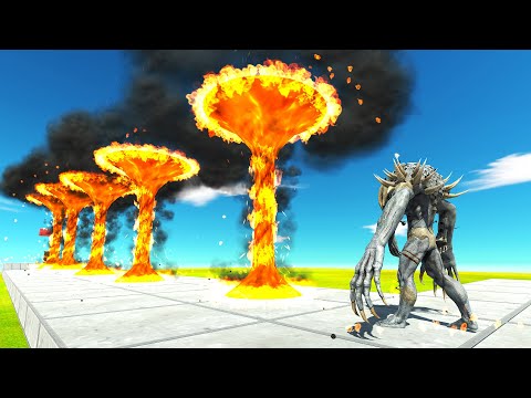 FIRE TORNADO CHAMPIONSHIP OF DINOSAURS AND INFERNALS | Animal Revolt Battle Simulator