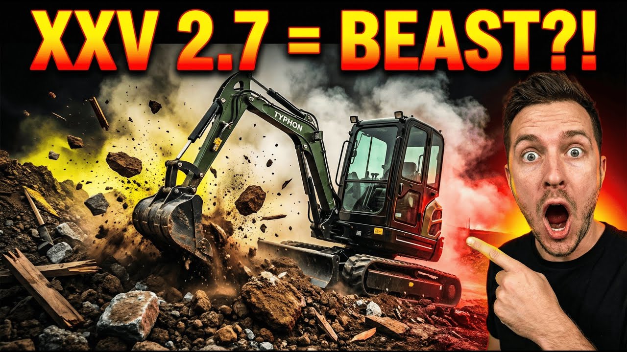 Compact Power Beast! TYPHON TERROR XXV 2.7-Ton Mini Excavator with AC Cabin