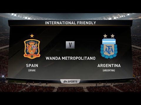 FIFA 18 | Spain vs Argentina | International Friendly 2018 Highlights & Goals | Wanda Metropolitano