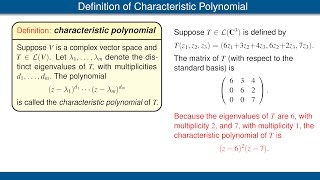 The Characteristic Polynomial