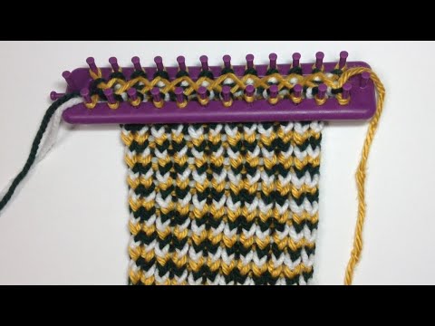 COMO TEJER 3 COLORES en telar - BUFANDA TRES COLORES para PRINCIPIANTES