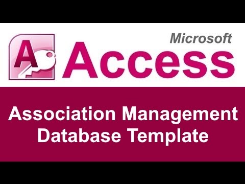 Microsoft Access Association Management Database Template