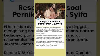 El Rumi dan Syifa Hadju Ajukan Surat Rekomendasi Nikah ke KUA, Langsungkan Akad Tak di Jakarta?