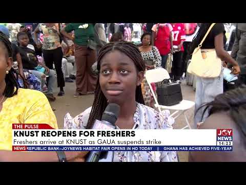 KNUST reopens for freshers: Freshers arrive at KNUST as GAUA suspends strike